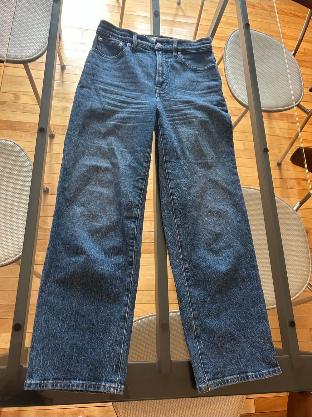 Madewell Perfect Vintage High-Rise Wide Leg Jeans - Dark Blue